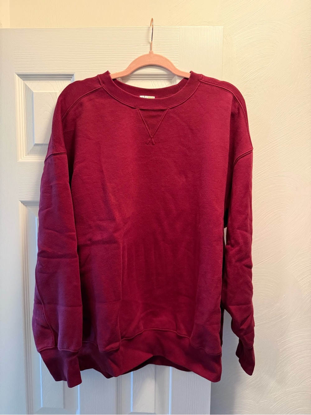 aerie Maroon Crewneck Sweatshirt